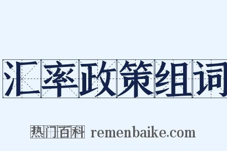 汇率政策组词是什么意思的图片
